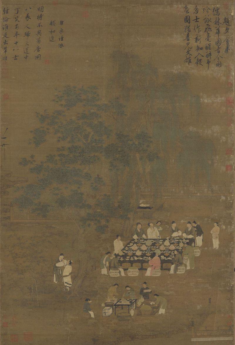 重拾“圍爐煮茶”文化，一起看看故宮藏畫里的“圍爐煮茶”[精制鋼圍爐茶桌](圖5)